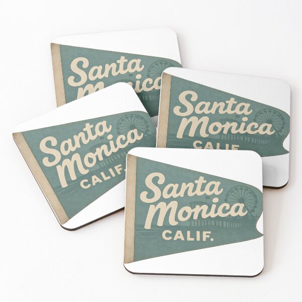 Artikelvorschau, Santa Monica Kalifornien Wimpel entworfen und verkauft von LoveLabDesign.