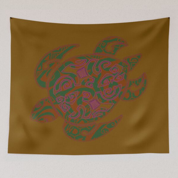 Item preview,  Hawaiian Gold Honu Tribal Turtle designed and sold by sunnthreads.