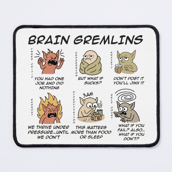 Item preview, Brain Gremlins – Meet the Inner Chaos Committee designed and sold by TinyWinsStudio.