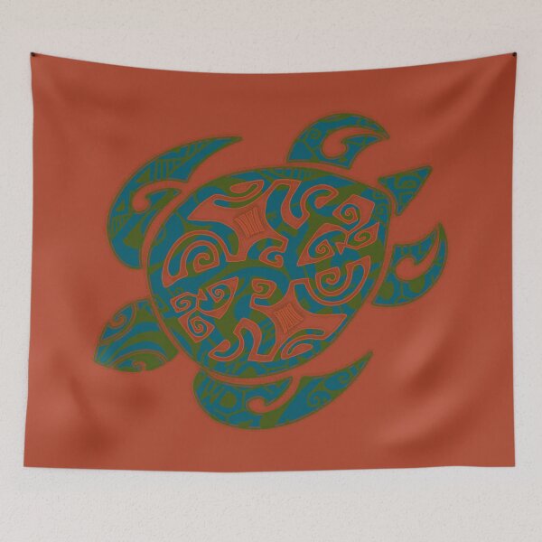 Item preview,  Hawaiian Natural Honu Tribal Turtle designed and sold by sunnthreads.