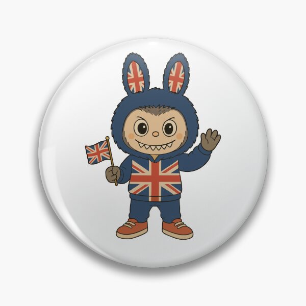 Item preview, UK Union Jack Labubu  designed and sold by BarelyDesigned.