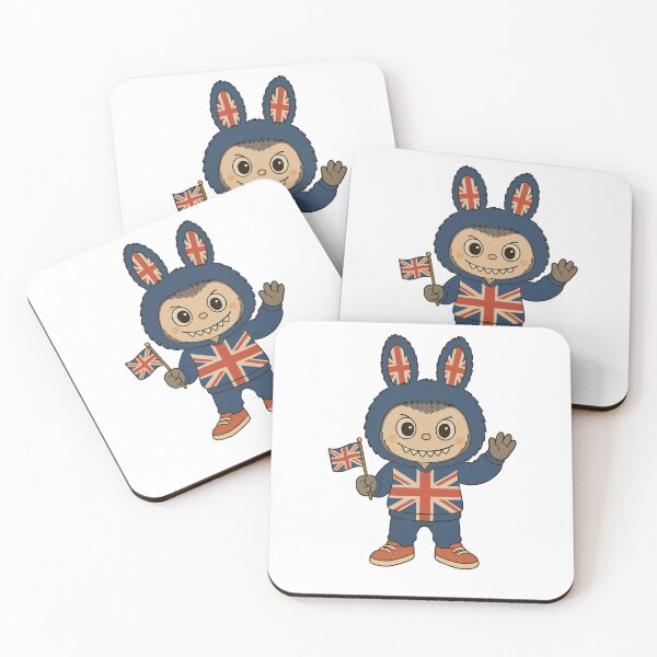 Item preview, UK Union Jack Labubu  designed and sold by BarelyDesigned.