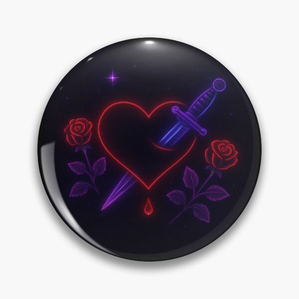 Item preview, Neon Heart Dagger & Roses designed and sold by FabTragedy.