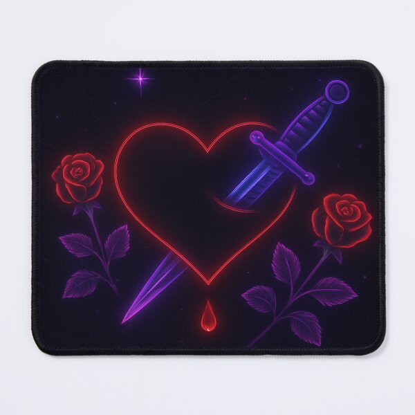 Item preview, Neon Heart Dagger & Roses designed and sold by FabTragedy.