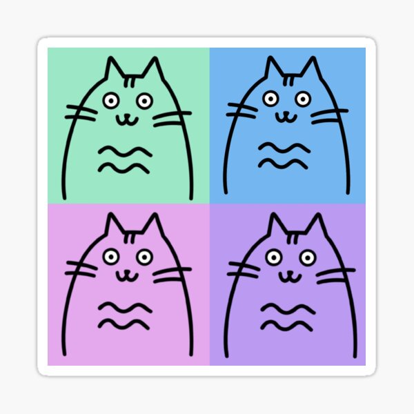 Aperçu de l'œuvre Meowchiipop Multicolor créée et vendue par CatanaDesign.