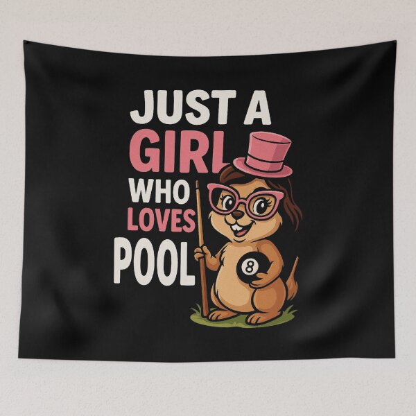 Item preview, Just A Girl Who Loves Pool Billiards Pool Players 8 ball 9 ball designed and sold by sols.
