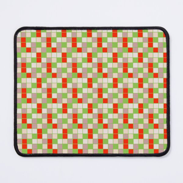 Artikelvorschau, Nahtloses rotes, grünes und cremefarbenes Pixel-Mosaik-Gittermuster entworfen und verkauft von larissa-myrie.