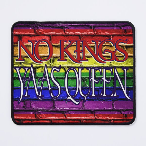 Item preview, No Kings Yaas Queen – Rainbow Brick Wall Graffiti Statement designed and sold by aadventures.