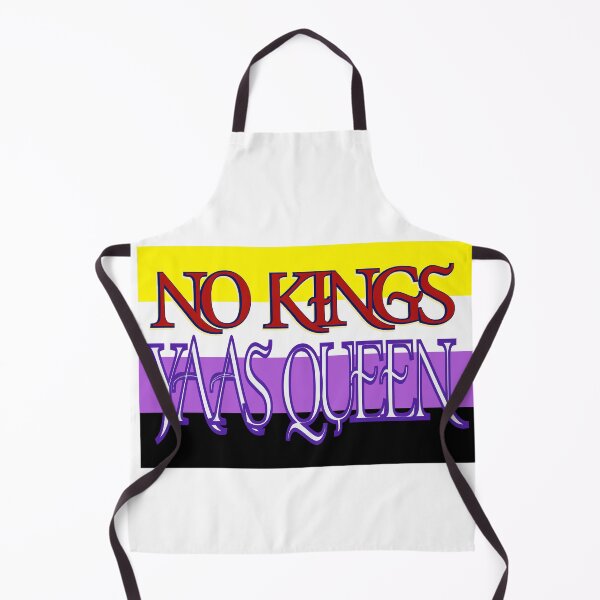 Item preview, No Kings Yaas Queen – Nonbinary Flag Typography Pride Design designed and sold by aadventures.