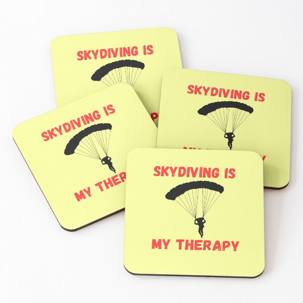 Item preview, Skydiving Is My Therapy – Bold Typography for Adrenaline Junkies & Skydivers designed and sold by Style-Sense.