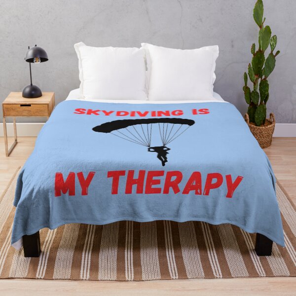 Item preview, Skydiving Is My Therapy – Bold Typography for Adrenaline Junkies & Skydivers designed and sold by Style-Sense.