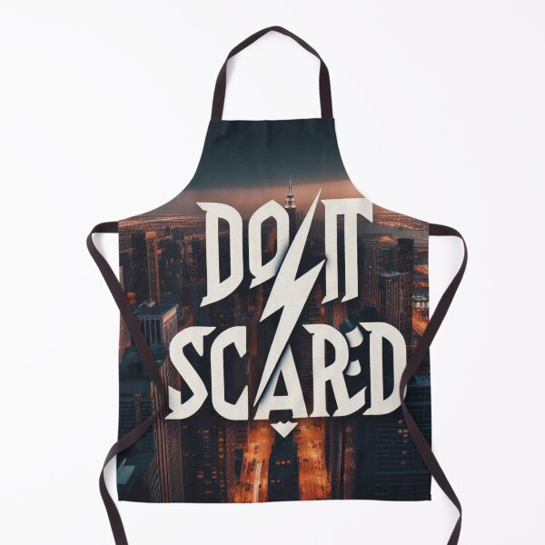 Item preview, Fearless Action – Do It Scared with Lightning Bolt Typography designed and sold by ashokreddy343.