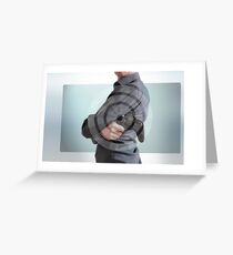 Man with remote control Greeting Card