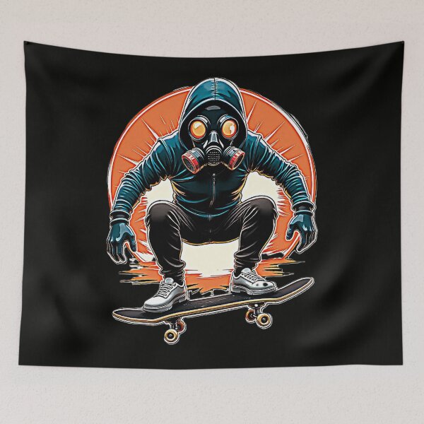 Item preview, Apocalypse Skater – Cyberpunk Street Art Vibes designed and sold by Dark-Circuit-Haven.