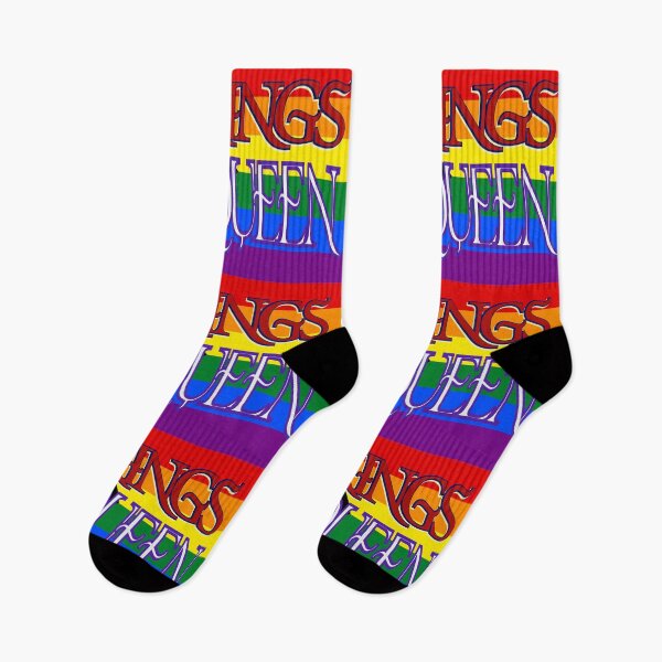 Item preview, No Kings Yaas Queen – Inclusive Pride Flag Typography Statement designed and sold by aadventures.