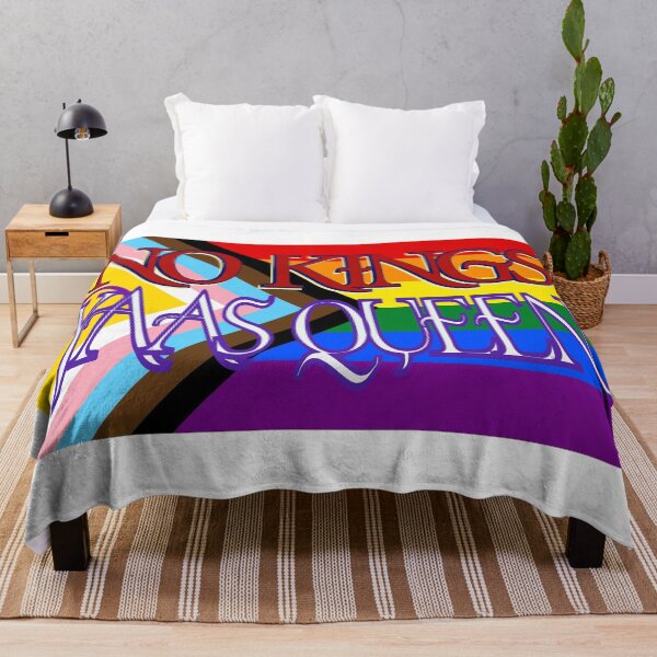 Item preview, No Kings Yaas Queen – Inclusive Pride Flag Typography Statement designed and sold by aadventures.