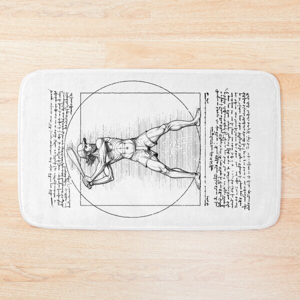 Item preview, Baseball Player Vitruvian Man Funny Leonardo Da Vinci Batter designed and sold by GrandeDuc.