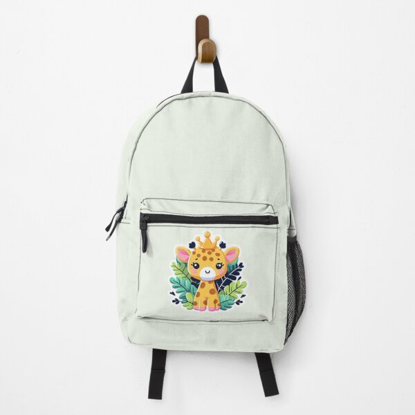 Item preview, Jungle Prince Giraffe – Cute Baby Animal Wearing Crown Sticker designed and sold by Sticker Art Shop.