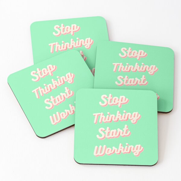 Item preview, Stop Thinking, Start Working – Bold Motivational Quote for Hustlers & Doers designed and sold by Style-Sense.