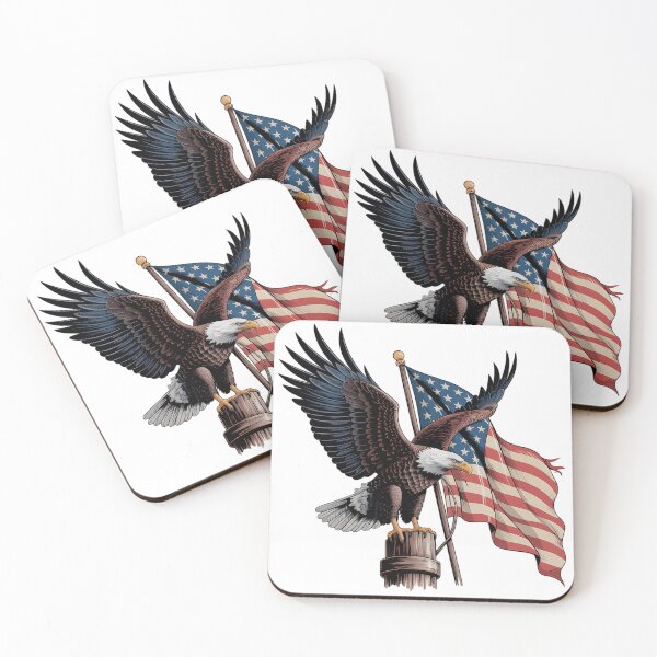 Item preview, An Eagle Perched Beside A Flag  designed and sold by Joseph Hail.
