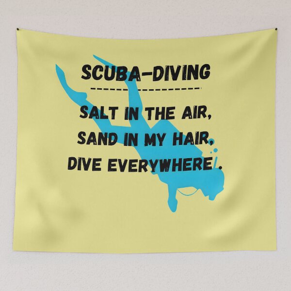 Item preview, Scuba Diving – Salt in the Air, Sand in My Hair, Dive Everywhere | Beach & Ocean Quote Design designed and sold by Style-Sense.