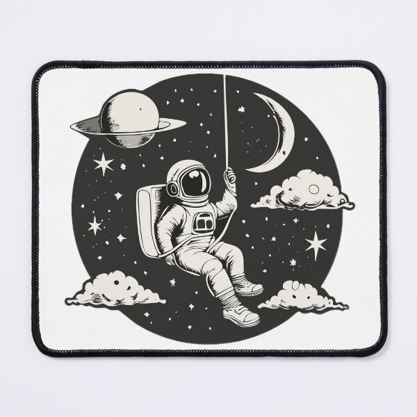 Item preview, Astronaut on a Swing in Space – Dreamy Cosmic Escape designed and sold by DREAMCHSER.