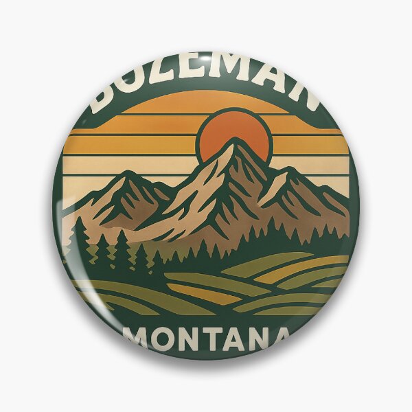 Artikelvorschau, Bozeman Montana Badge Mountain entworfen und verkauft von Grant-Works.