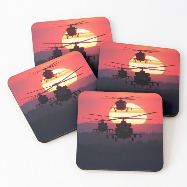 Item preview, Helicopters against a vibrant sunset designed and sold by MRFEZOO2030.
