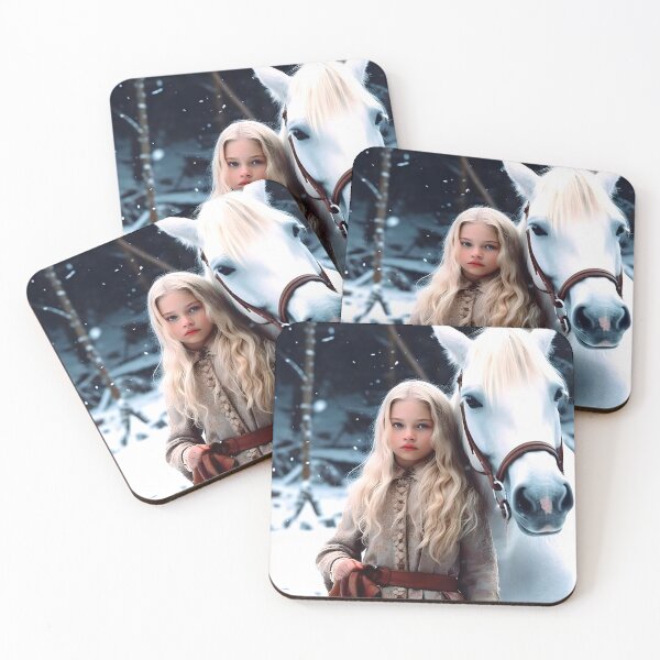 Item preview, Pretty Blonde Girl in Winter Coat  designed and sold by ArtbyJustis.
