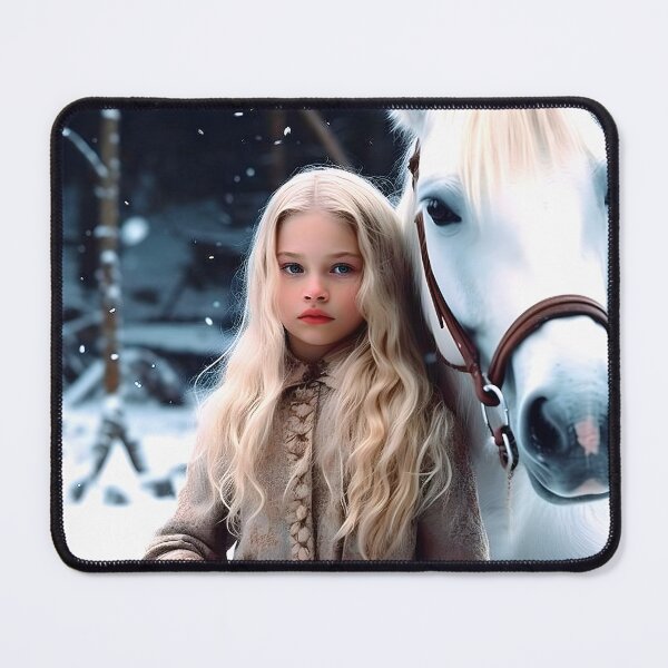 Item preview, Pretty Blonde Girl in Winter Coat designed and sold by ArtbyJustis.
