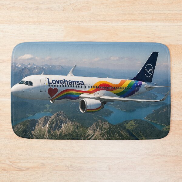 Item preview, Lufthansa A320neo Lovehansa Over the Bavarian Alps designed and sold by Skyframe Aviation.