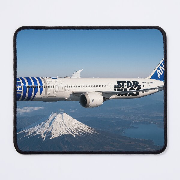 ANA 787 R2-D2 Star Wars Livery Over Mount Fuji