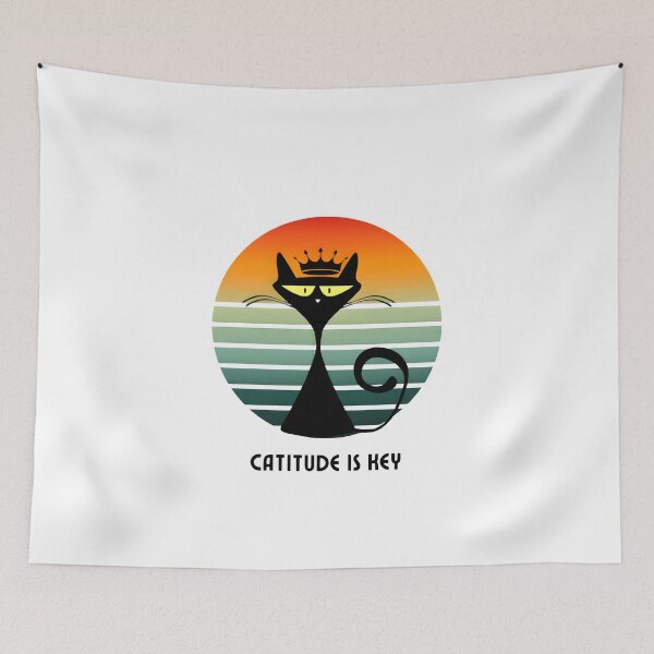 Item preview, Cattitude Is Key – Funny Cat Lover Quote with Sass & Style designed and sold by Style-Sense.