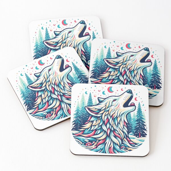 Item preview, lobo de nieve, lobo de invierno, hombre lobo, bosque designed and sold by TrueArtVibes.