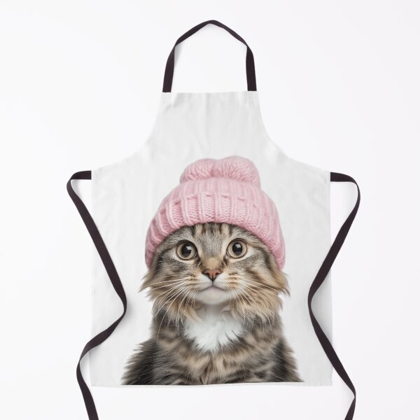 Item preview, Cozy American Curl Cat Wearing Pink Winter Hat Trendy Animal Fashion Artwork designed and sold by LazyOwlStore.