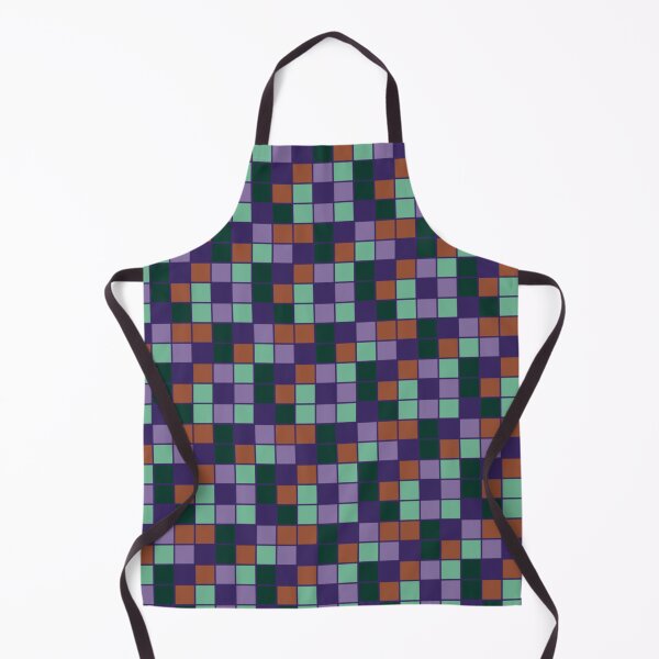 Artikelvorschau, Nahtloses lila, blaugrünes und braunes Pixel-Mosaik-Gittermuster entworfen und verkauft von larissa-myrie.