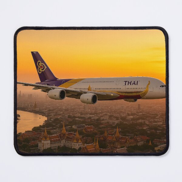 Item preview, Thai Airways A380 Royal Barge Over Sunset Bangkok designed and sold by Skyframe Aviation.
