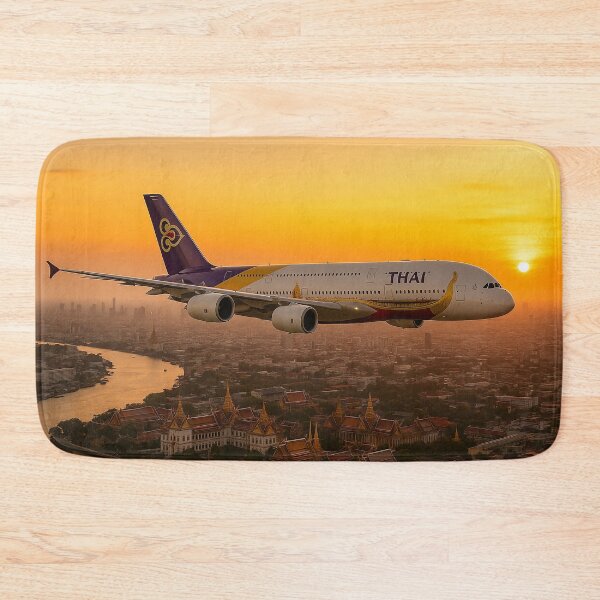 Item preview, Thai Airways A380 Royal Barge Over Sunset Bangkok designed and sold by Skyframe Aviation.