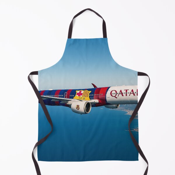 Item preview, Qatar Airways A350 FC Barcelona Over the Mediterranean designed and sold by Skyframe Aviation.