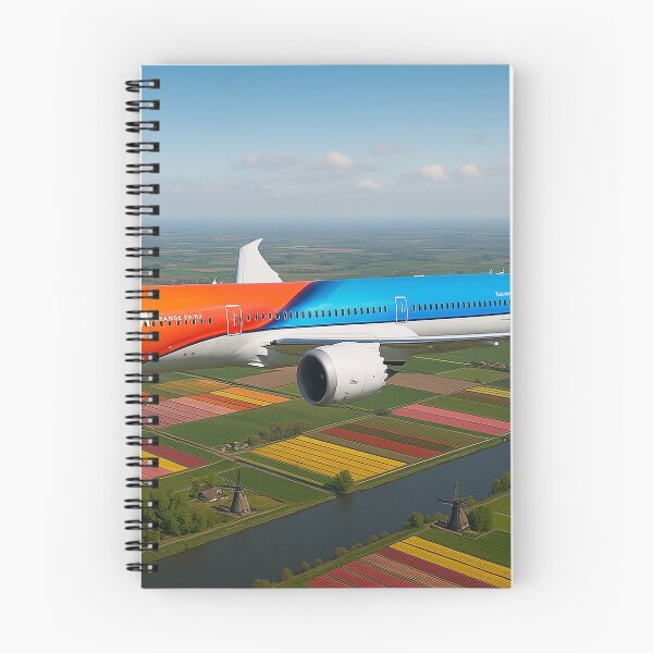 Item preview, KLM 787 Orange Pride Over Dutch Tulip Fields designed and sold by Skyframe Aviation.