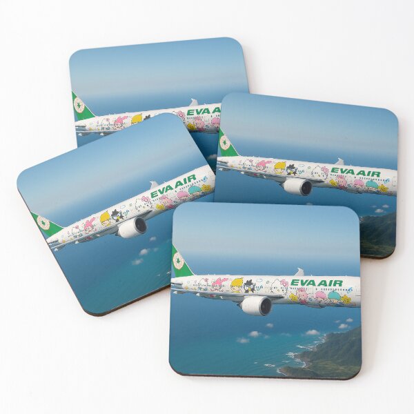 Item preview, EVA Air 777 Sanrio Characters Over Taiwan Coast designed and sold by Skyframe Aviation.