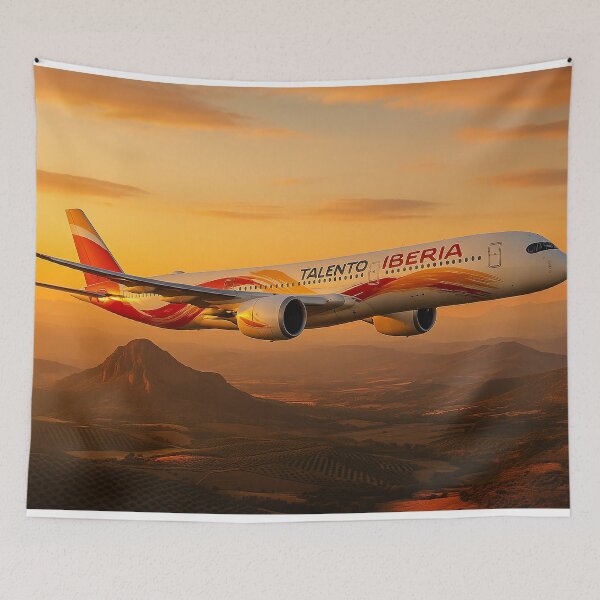 Item preview, Iberia A350 Talento a Bordo Over Andalusian Sunset designed and sold by Skyframe Aviation.