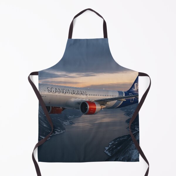 Item preview, SAS A320neo in Scandinavian Colors Over Winter Fjords designed and sold by Skyframe Aviation.