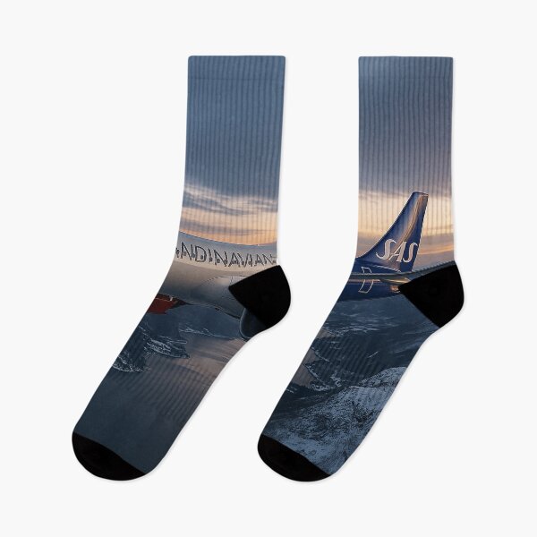 Item preview, SAS A320neo in Scandinavian Colors Over Winter Fjords designed and sold by Skyframe Aviation.