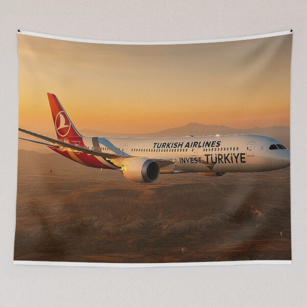 Item preview, Turkish Airlines 787 in Invest in Turkiye Livery Over Cappadoci designed and sold by Skyframe Aviation.