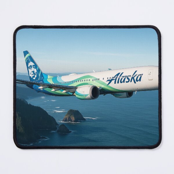 Item preview, Alaska Airlines 737 MAX 9 in Our Commitment Livery Over the Paci designed and sold by Skyframe Aviation.