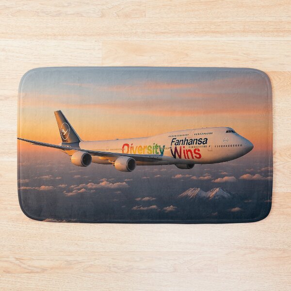 Item preview, Lufthansa 747-8 Diversity Wins Over Europe at Sunset designed and sold by Skyframe Aviation.