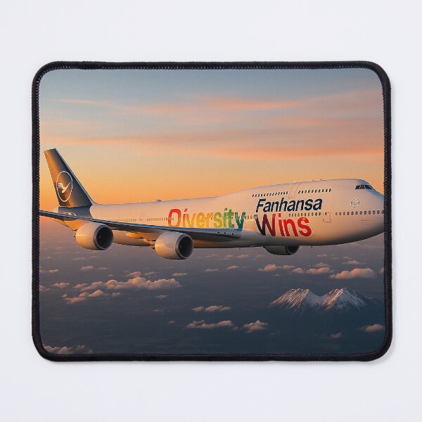 Item preview, Lufthansa 747-8 Diversity Wins Over Europe at Sunset designed and sold by Skyframe Aviation.