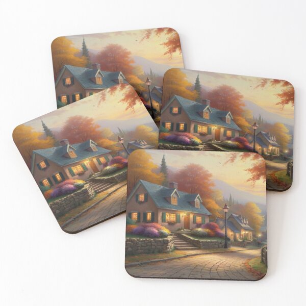 Item preview, Golden Leaves in the Village Lane designed and sold by BlareBlare.