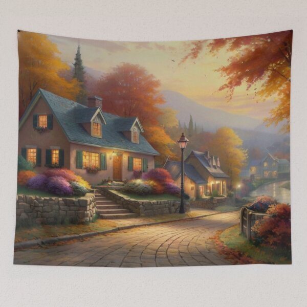 Item preview, Golden Leaves in the Village Lane designed and sold by BlareBlare.